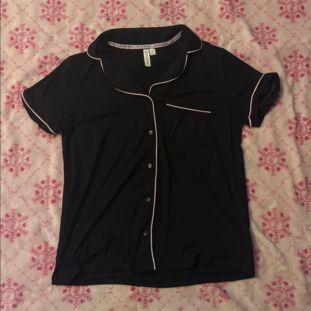 Black Short Sleeve Women's Top